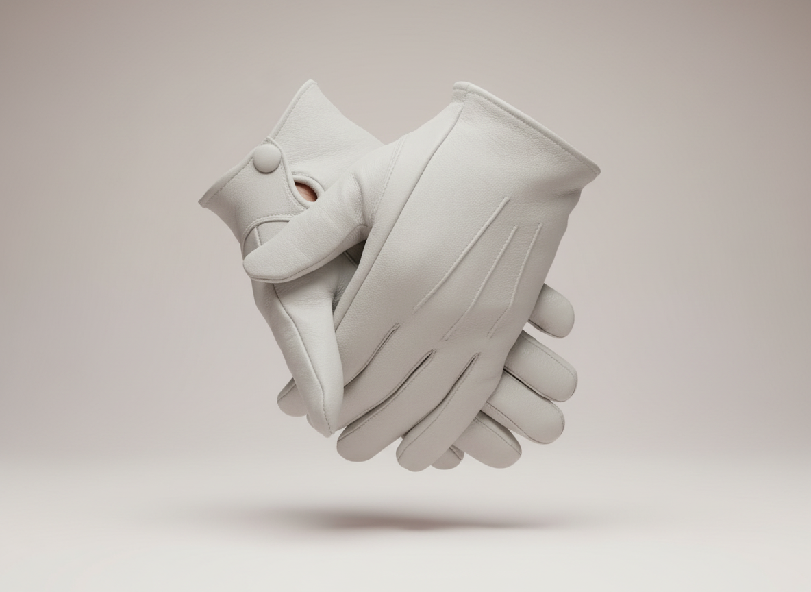 Ivory Leather Gloves