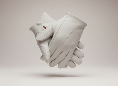 Ivory Leather Gloves