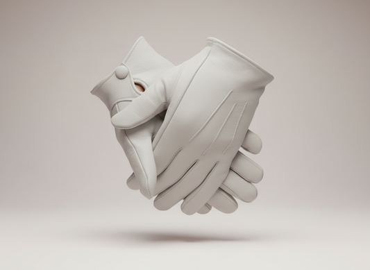 Ivory Leather Gloves